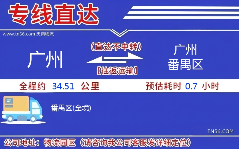 廣州到廣州番禺區物流公司