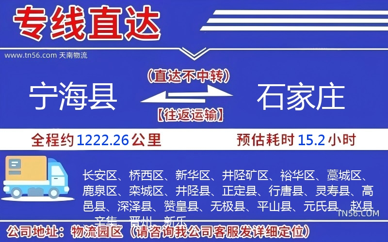 寧?？h到石家莊物流公司