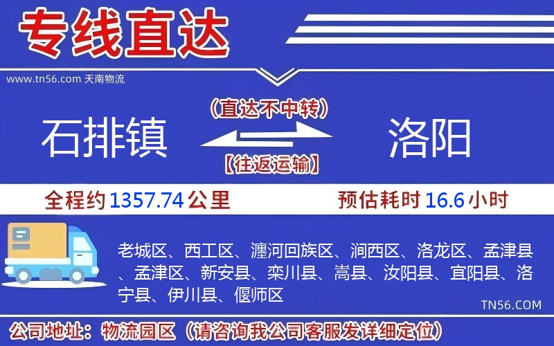 石排鎮(zhèn)到洛陽(yáng)物流公司